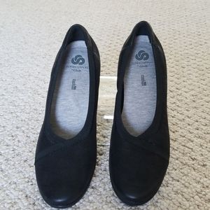 Clark's Cloudsteppers Caddell dash wedge pump 10